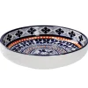 Fashion NANU-NANA Schale China, Flach, Blau/orange, 15 Cm
