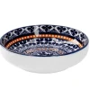 Hot NANU-NANA Schale China, Flach, Blau/orange, 9 Cm