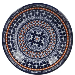 Hot NANU-NANA Schale China, Flach, Blau/orange, 9 Cm