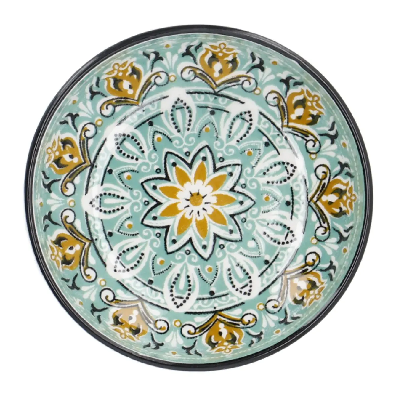 Hot NANU-NANA Schale China, Flach, Grün/braun, 9 Cm