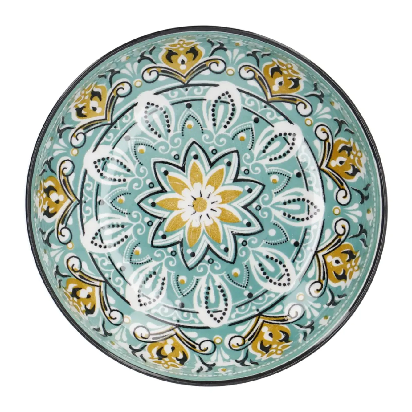 Clearance NANU-NANA Schale China, Flach, Grün/braun, 12 Cm