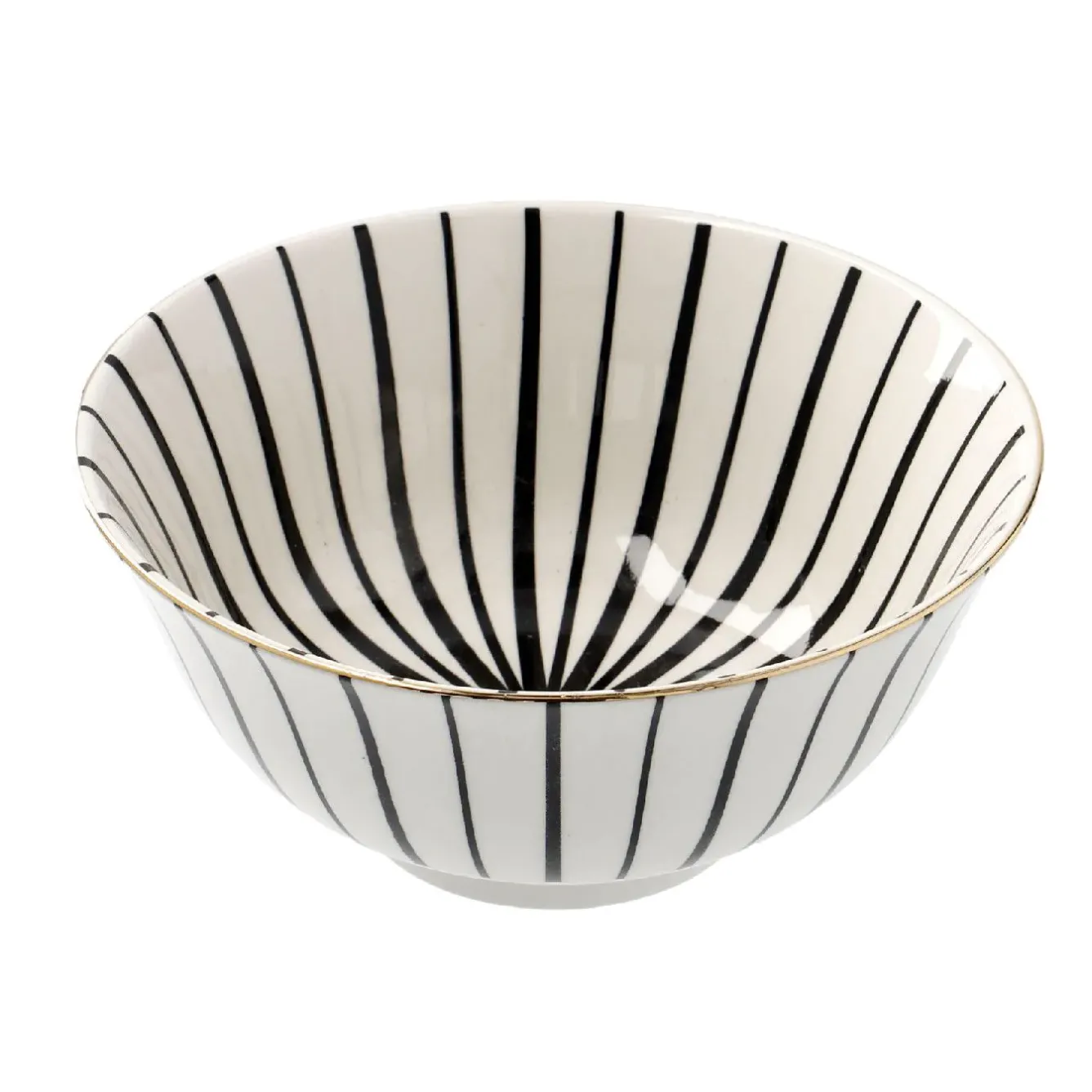 Clearance NANU-NANA Schale China, Groß, Schwarz/weiß, Strahlen/breit