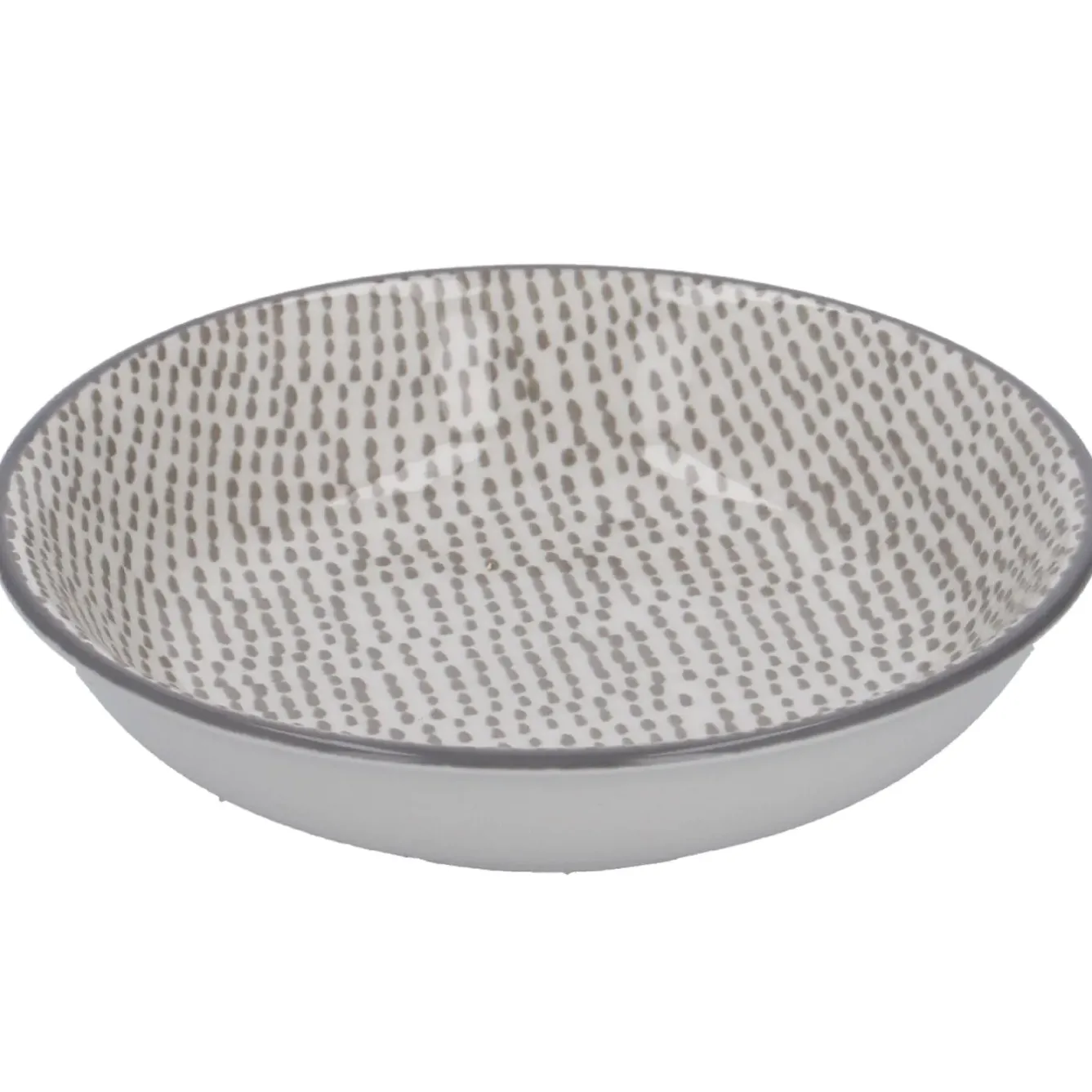 Clearance NANU-NANA Schale China, Klein, Dunkelgrau/weiß, Striche