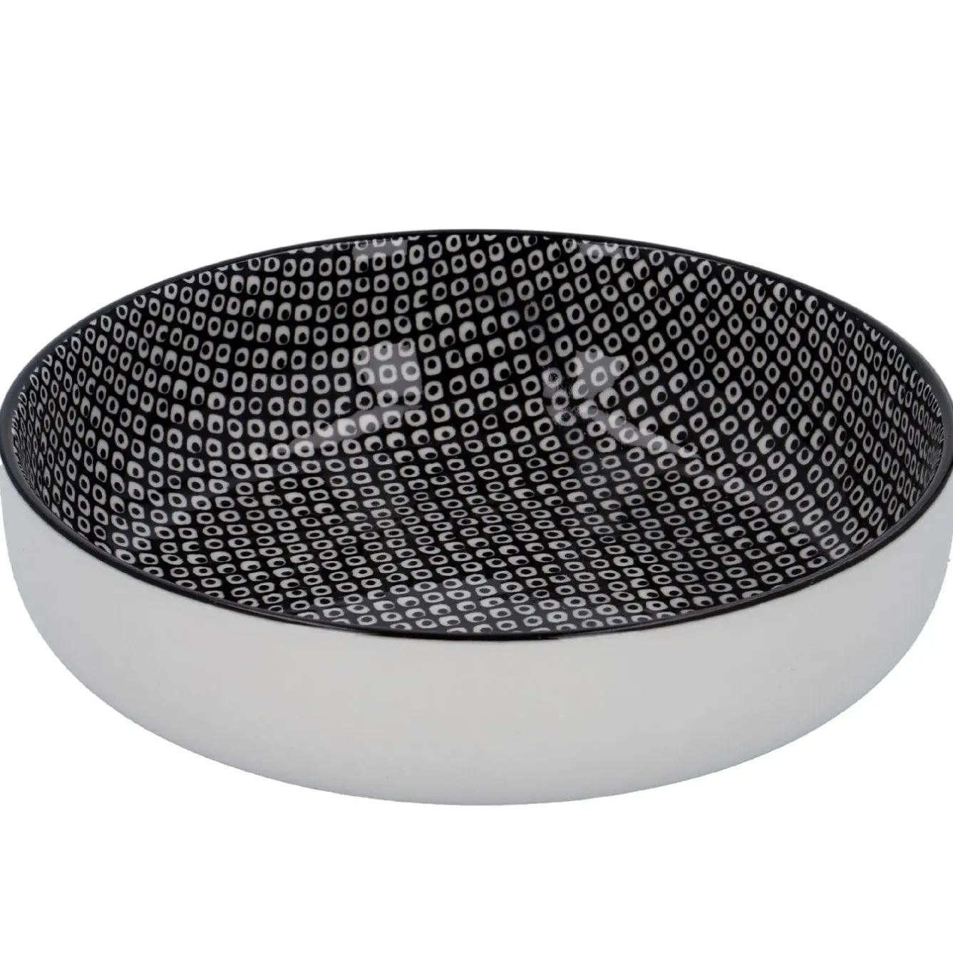 Outlet NANU-NANA Schale China Mit Rand, Perlen, Schw/wss, 17 Cm