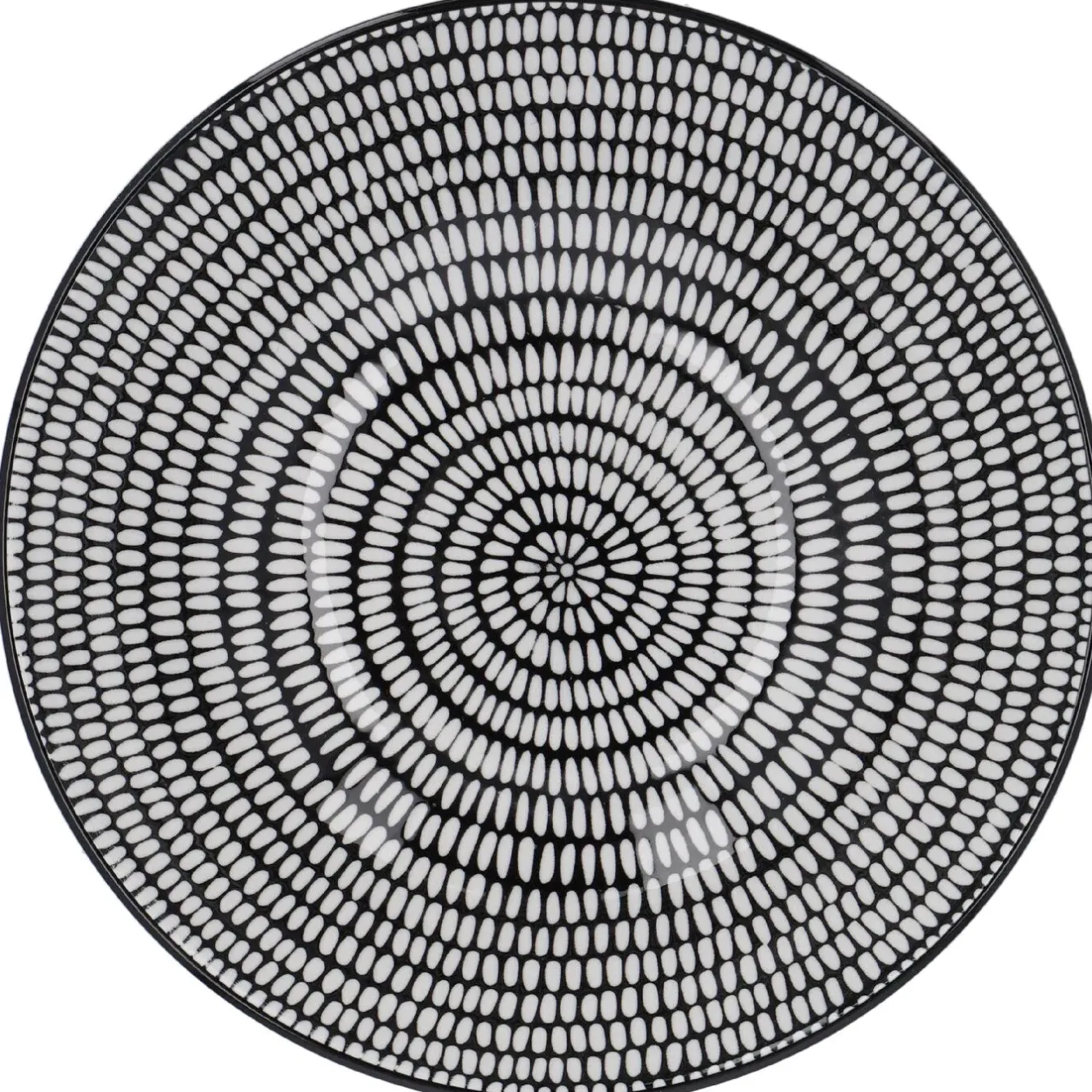 Online NANU-NANA Schale China Mit Rand, Stäbchen/Kreis, Schw/wss, 17 Cm