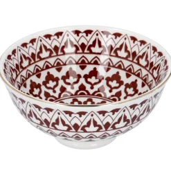 Best NANU-NANA Schale China, Tief, Bordeaux/weiß, Goldrand, Orient