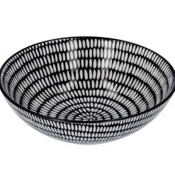 Clearance NANU-NANA Schale China, Tief, Stäbchen/Kreis, Schw/wss, 13 Cm