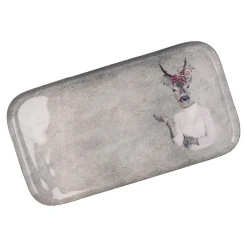 Outlet NANU-NANA Schale Motiv, Hirsch/Blumen, 30 X 16 Cm