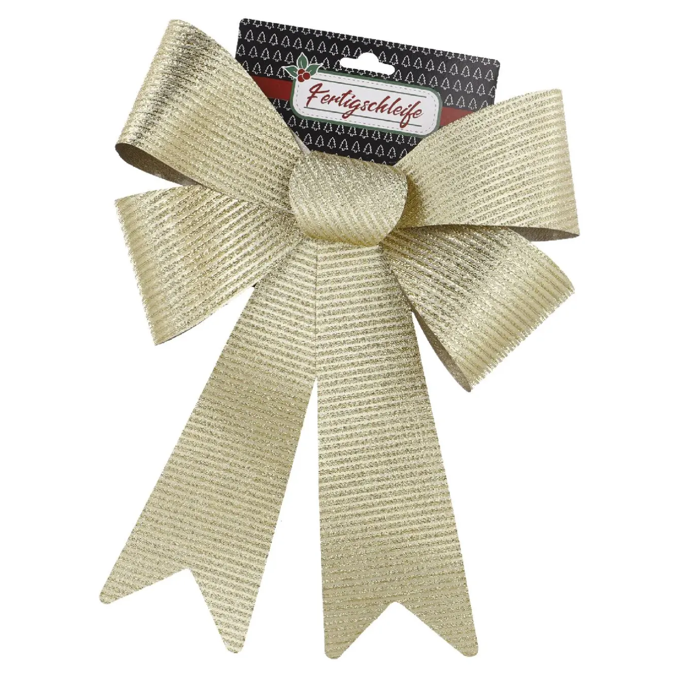 Discount NANU-NANA Schleife Glitter/Streifen, Gold, 40 Cm