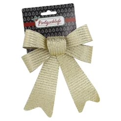 New NANU-NANA Schleife Glitter/Streifen, Gold, 20 Cm