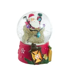 Best NANU-NANA Schneekugel Figur, Weihnachtsmann/Sack, 4.5 X 6 Cm