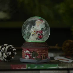 Clearance NANU-NANA Schneekugel Haus, Dunkelrot, 4.5 X 7 Cm