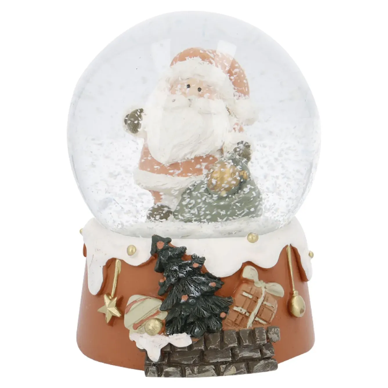 Clearance NANU-NANA Schneekugel Weihnachtsmann, Sack, 6.5 X 9 Cm