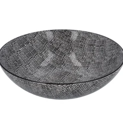 New NANU-NANA Schüssel China, Flach, Striche, Schw/wss, 23 Cm