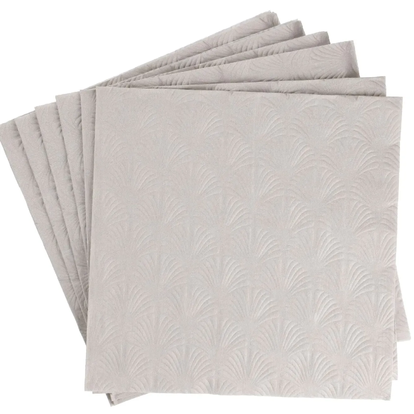Outlet NANU-NANA Serviette Artdeco, Prägung, Taupe, 16 Stück