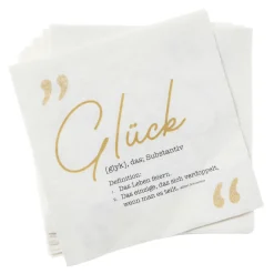 Hot NANU-NANA Serviette Glück/gold, 20 Stück