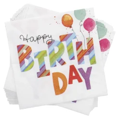 Outlet NANU-NANA Serviette Happy Birthday/bunt, 20 Stück