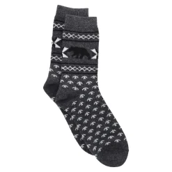 Discount NANU-NANA Socke Winter, Herren, Bär/grau, Größe 42-46