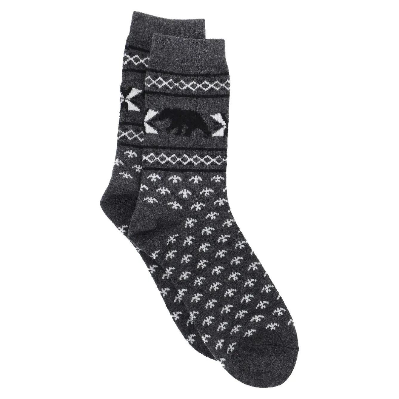 Discount NANU-NANA Socke Winter, Herren, Bär/grau, Größe 42-46