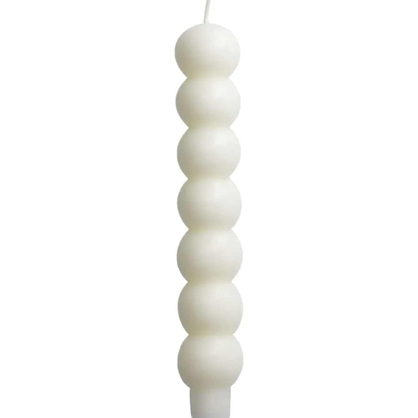 Outlet NANU-NANA Stabkerze Bubbles, Wollweiß, 3 X 18.5 Cm