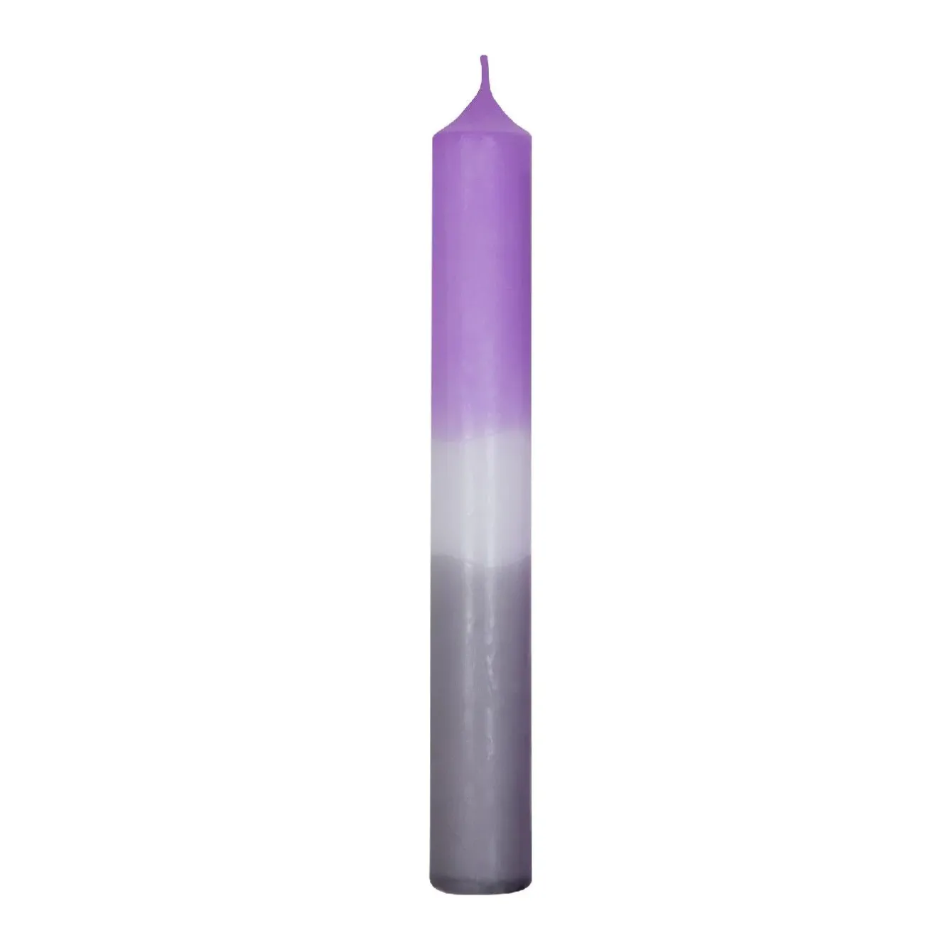 New NANU-NANA Stabkerze Dip-Dye, Lavendel/grau, 18 Cm