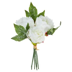 Clearance NANU-NANA Strauß Eisrose, Weiß, 30 Cm