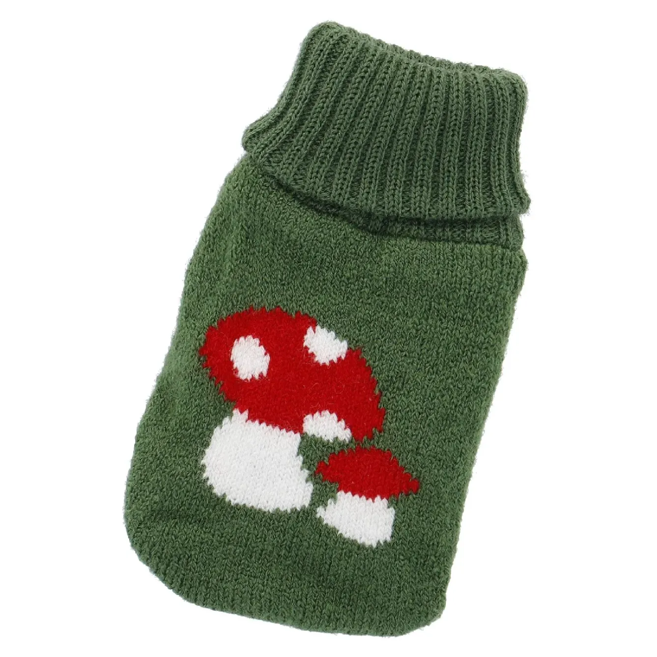 Hot NANU-NANA Strick-Taschenwärmer Pilz, Grün, 13 Cm