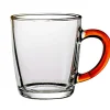 Fashion NANU-NANA Teeglas Mit Farbhenkel, Orange, 340 Ml