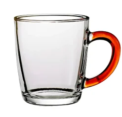 Fashion NANU-NANA Teeglas Mit Farbhenkel, Orange, 340 Ml