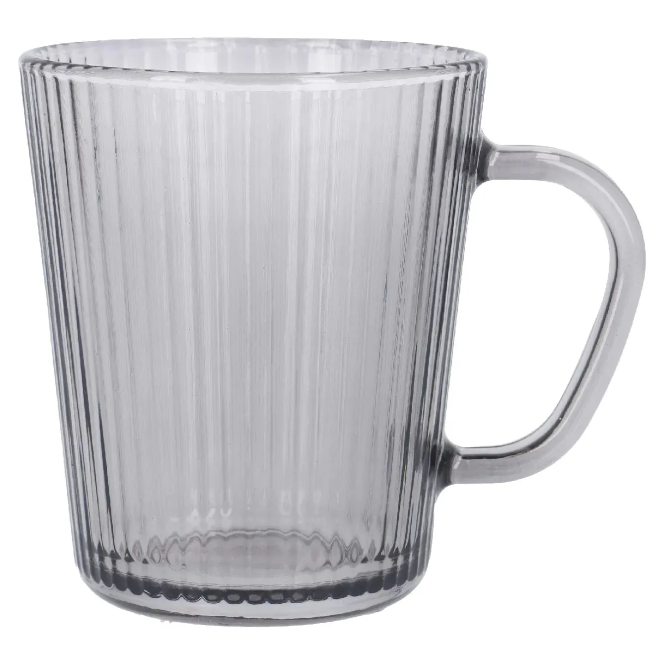 Fashion NANU-NANA Teeglas Rillen, Grau, 300 Ml