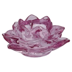 Outlet NANU-NANA Teelichthalter Lotus, Lila, 11 X 5.5 Cm