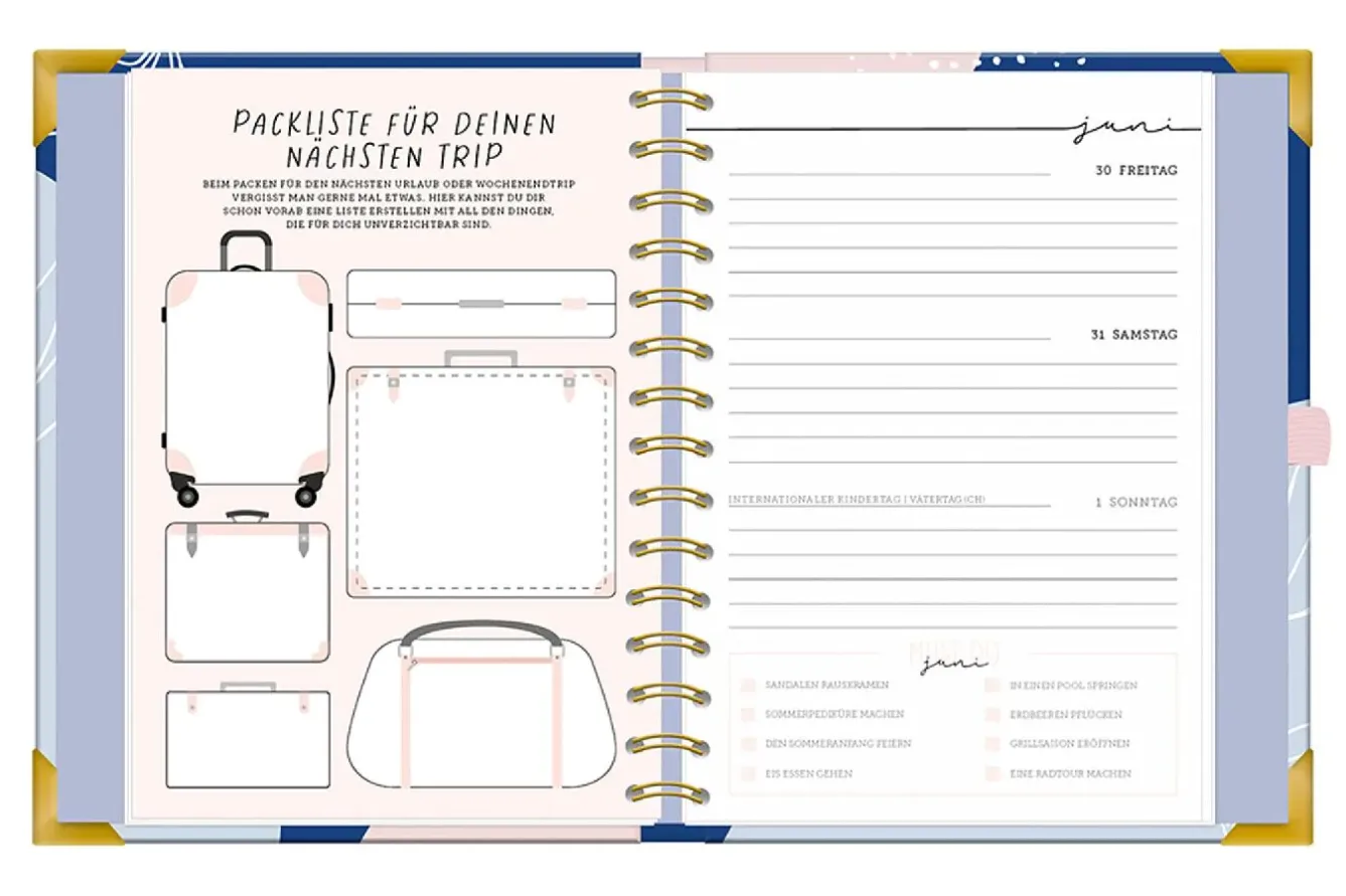Fashion NANU-NANA Terminplaner Premium 2025, Blau