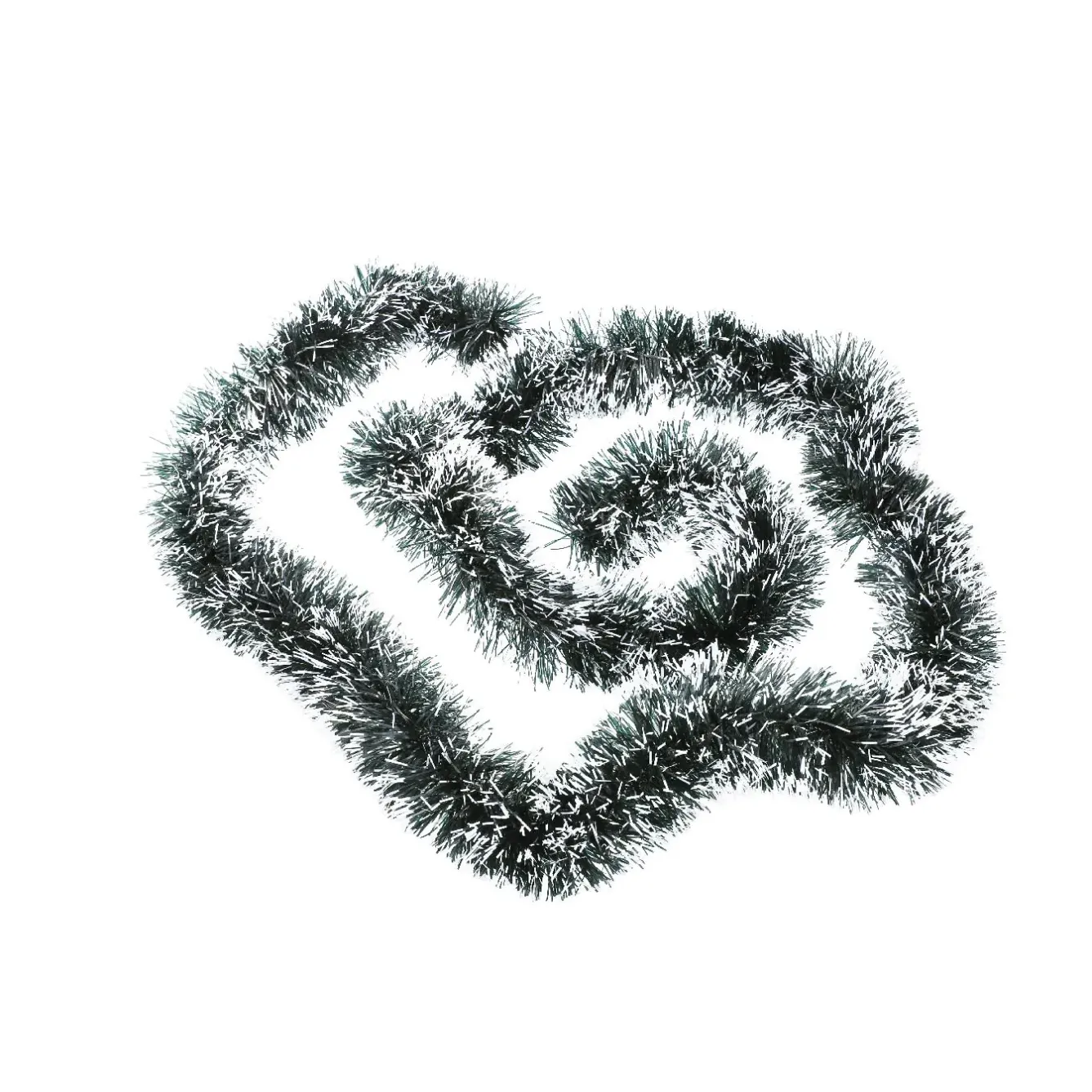 New NANU-NANA Tinsel-Girlande, Grün/weiß, 2 M