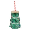 New NANU-NANA Trinkglas Mit Strohhalm, Tanne/grün, 500 Ml