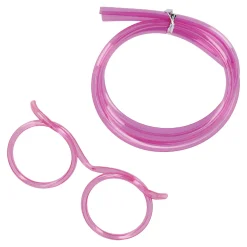 Fashion NANU-NANA Trink-Schlauch Brille, Rosa