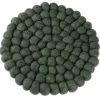 Clearance NANU-NANA Untersetzer Filzkugeln, Dunkelgrün , 20 Cm