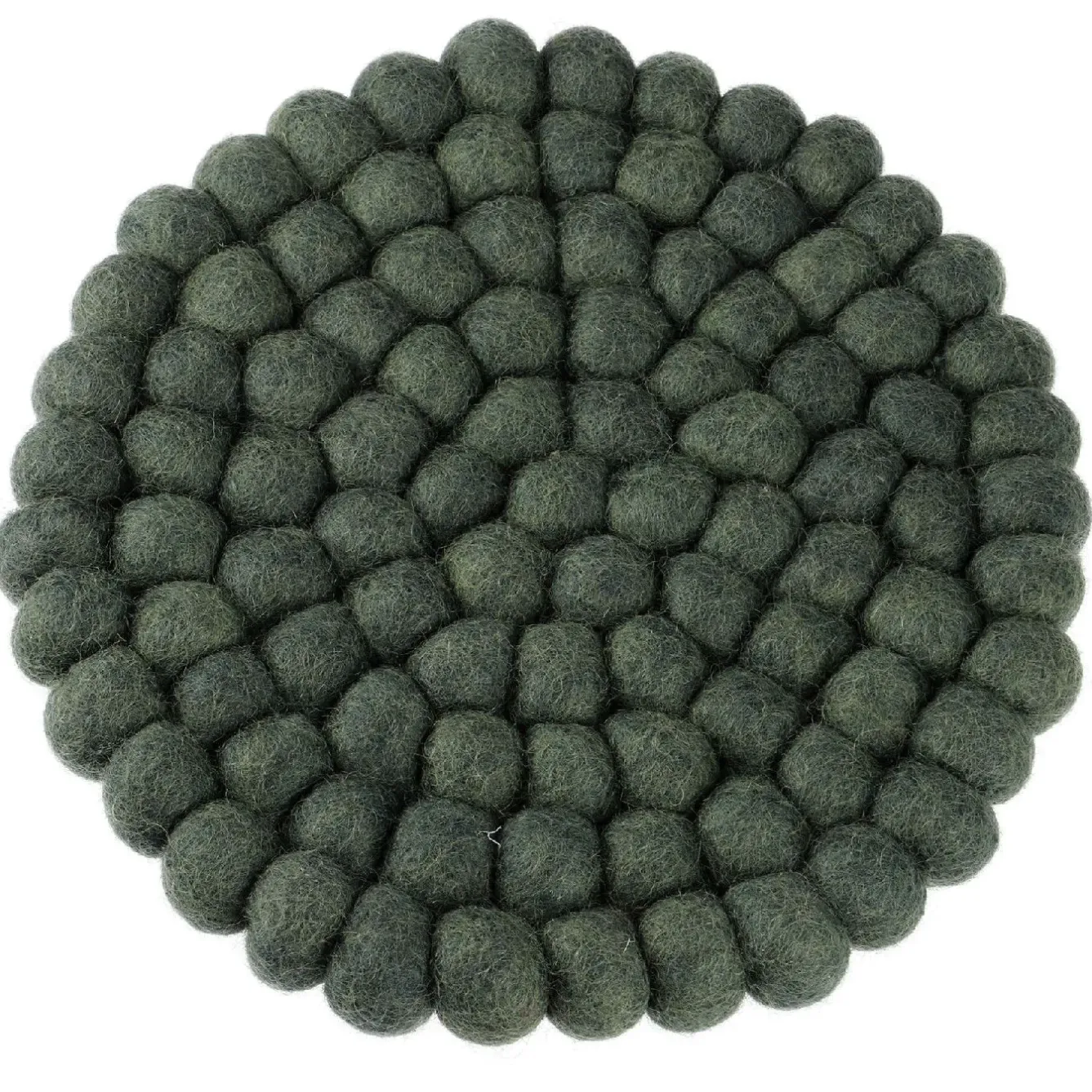 Clearance NANU-NANA Untersetzer Filzkugeln, Dunkelgrün , 20 Cm