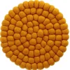 Fashion NANU-NANA Untersetzer Filzkugeln, Gelb, 20 Cm