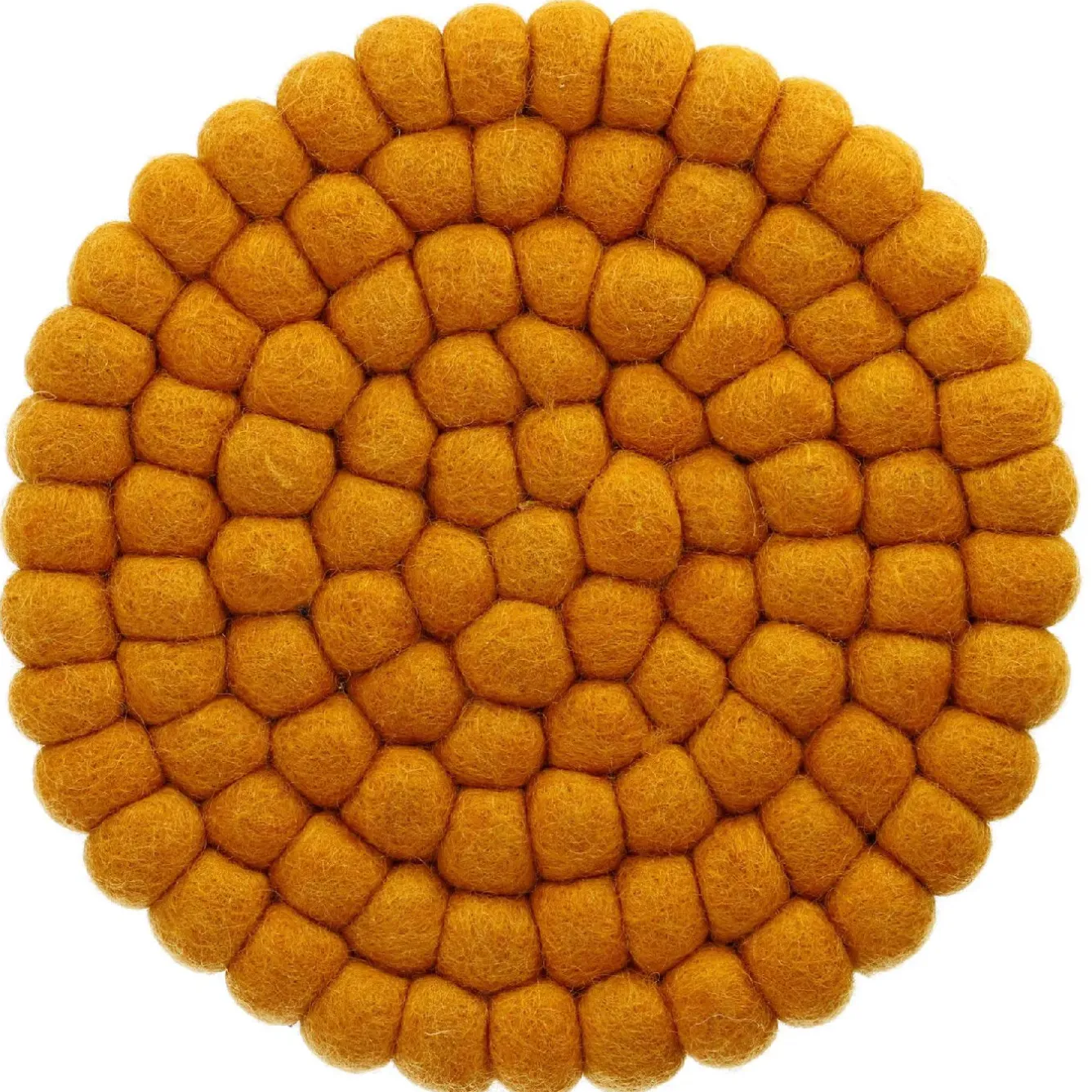 Fashion NANU-NANA Untersetzer Filzkugeln, Gelb, 20 Cm