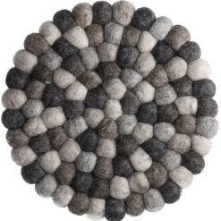 Best NANU-NANA Untersetzer Filzkugeln, Grau-gemixt, 20 Cm