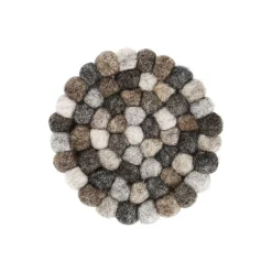 Discount NANU-NANA Untersetzer Filzkugeln, Grau, 10 Cm