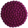 Clearance NANU-NANA Untersetzer Filzkugeln, Lila, 20 Cm