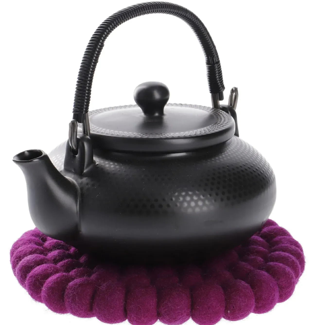 Clearance NANU-NANA Untersetzer Filzkugeln, Lila, 20 Cm