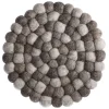 Hot NANU-NANA Untersetzer Filzkugeln, Taupe Mix, 20 Cm