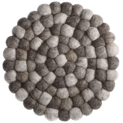Hot NANU-NANA Untersetzer Filzkugeln, Taupe Mix, 20 Cm