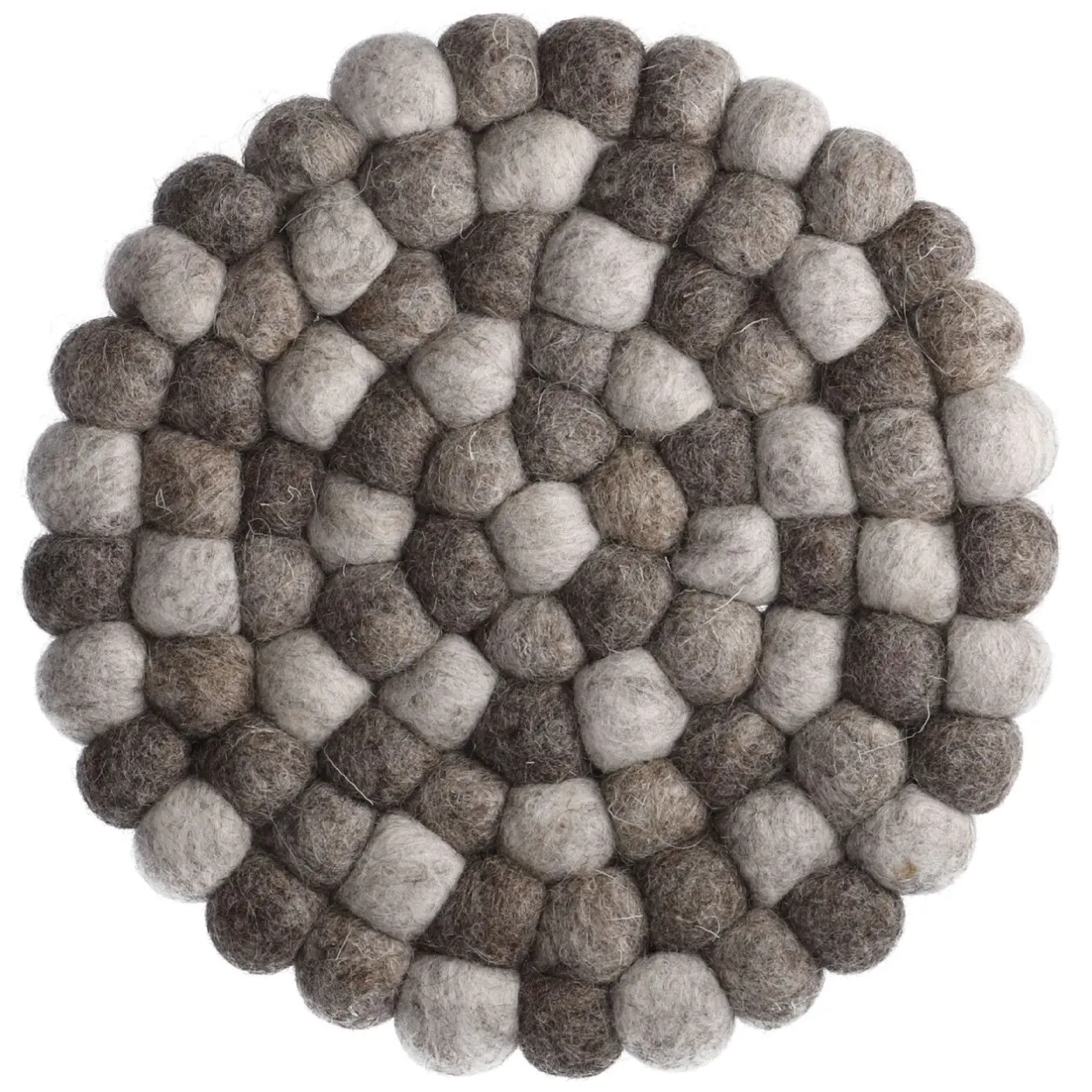Hot NANU-NANA Untersetzer Filzkugeln, Taupe Mix, 20 Cm