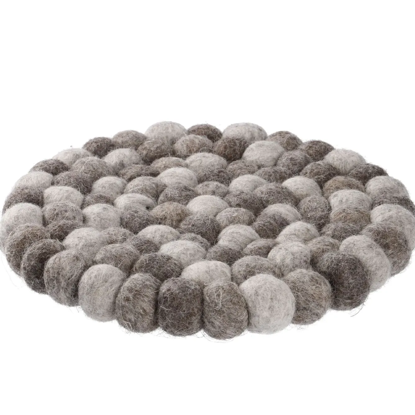 Hot NANU-NANA Untersetzer Filzkugeln, Taupe Mix, 20 Cm