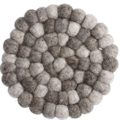 Hot NANU-NANA Untersetzer Filzkugeln, Taupe Mix, 10 Cm