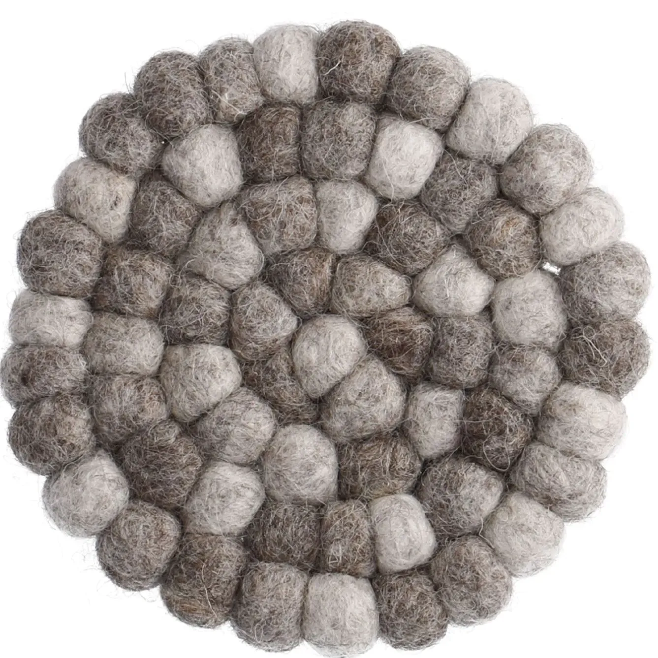 Hot NANU-NANA Untersetzer Filzkugeln, Taupe Mix, 10 Cm