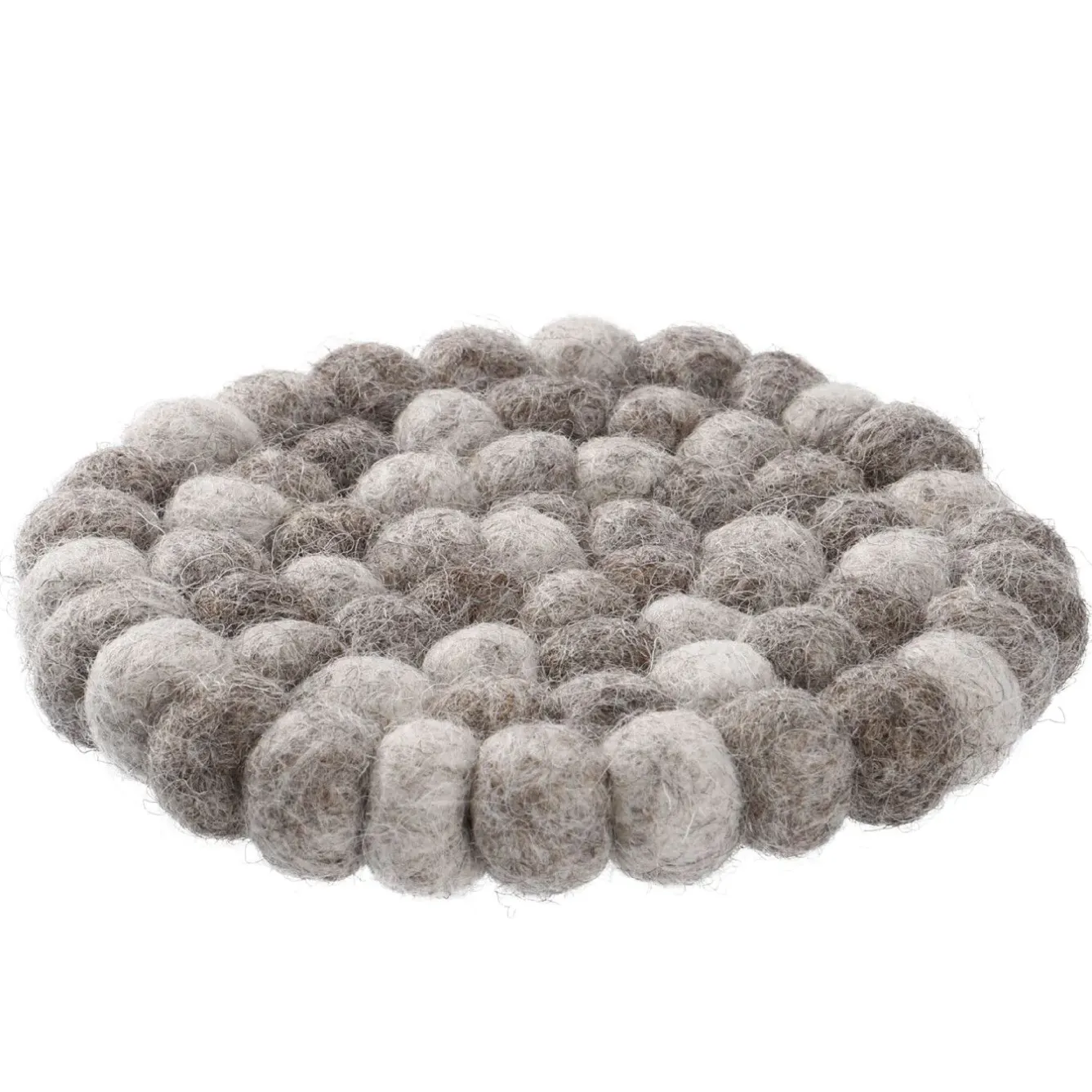 Hot NANU-NANA Untersetzer Filzkugeln, Taupe Mix, 10 Cm